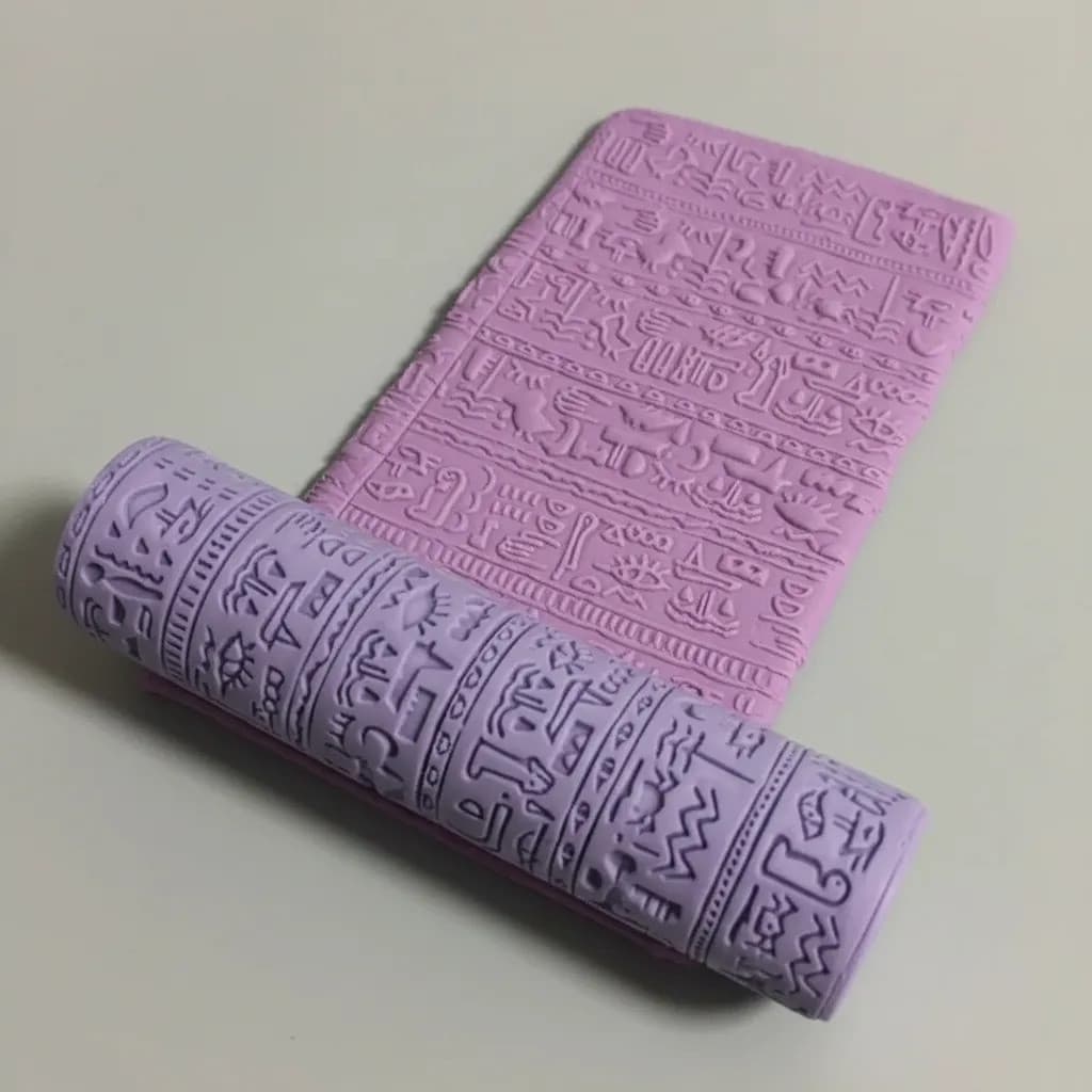 Rolo De Textura Biscoito  Massa Argila Biscuit Polymer Clay