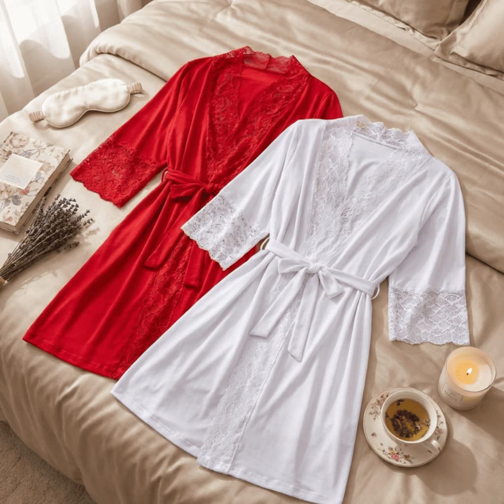Robe Luxo Feminino com Renda
