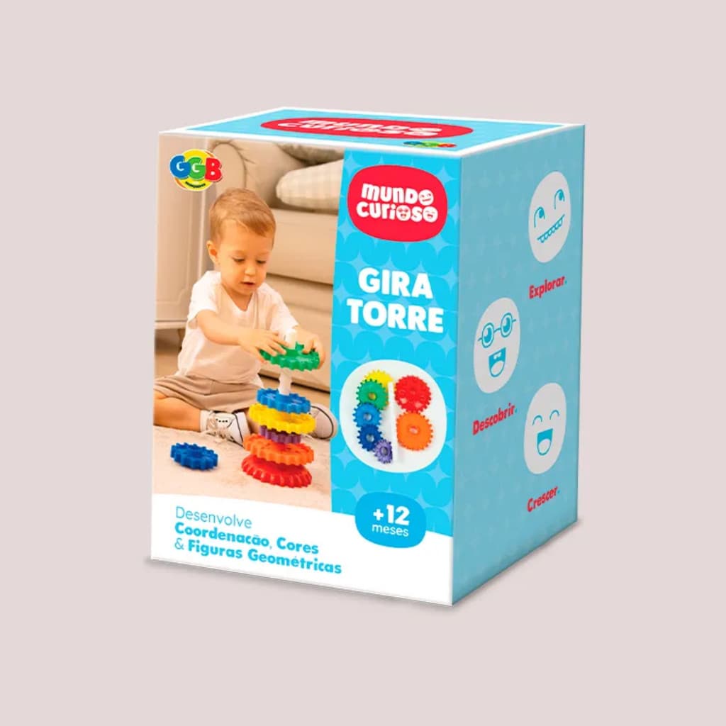 Brinquedo Infantil Gira Torre Divertido Educativo GGB