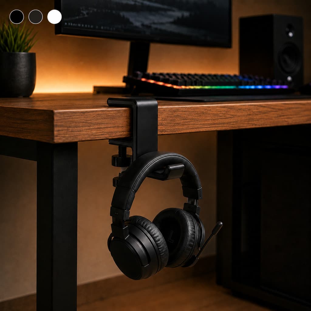 Suporte Mesa Fone Headset Controle Gamer Bolsas e Bonés
