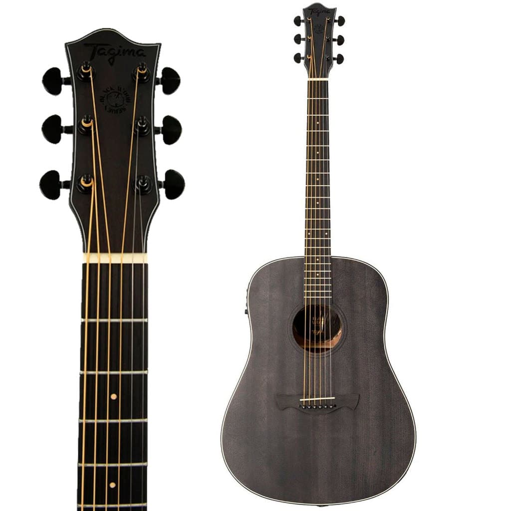 Violão Elétrico Tagima Folk Aço Tbw 100 Bk Okoume Fosco Preto Destro Techwood