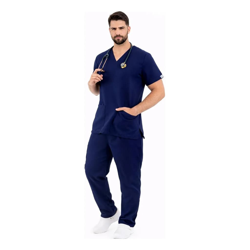 Pijama Cirúrgico Masculino Scrub Hospitalar Enfermagem E Cuidador De Idosos Medicina Unissex