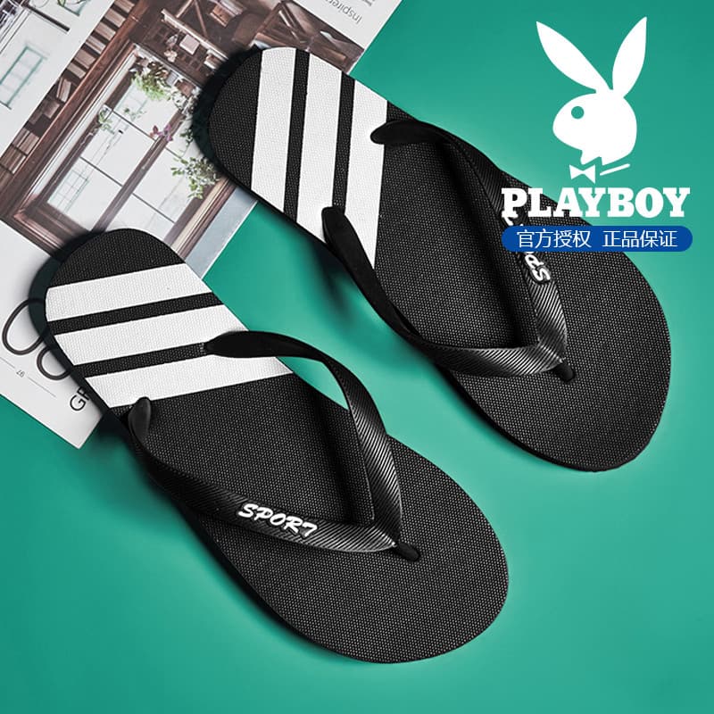 Playboy chinelos masculinos chinelos macios chinelos macios uso externo confortável leve Casual antiderrapante sandálias