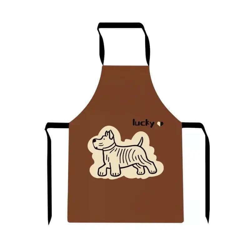 Série creme Pet cozinha doméstica repelente de água resistente à sujeira cozinhar avental especial dos desenhos animados