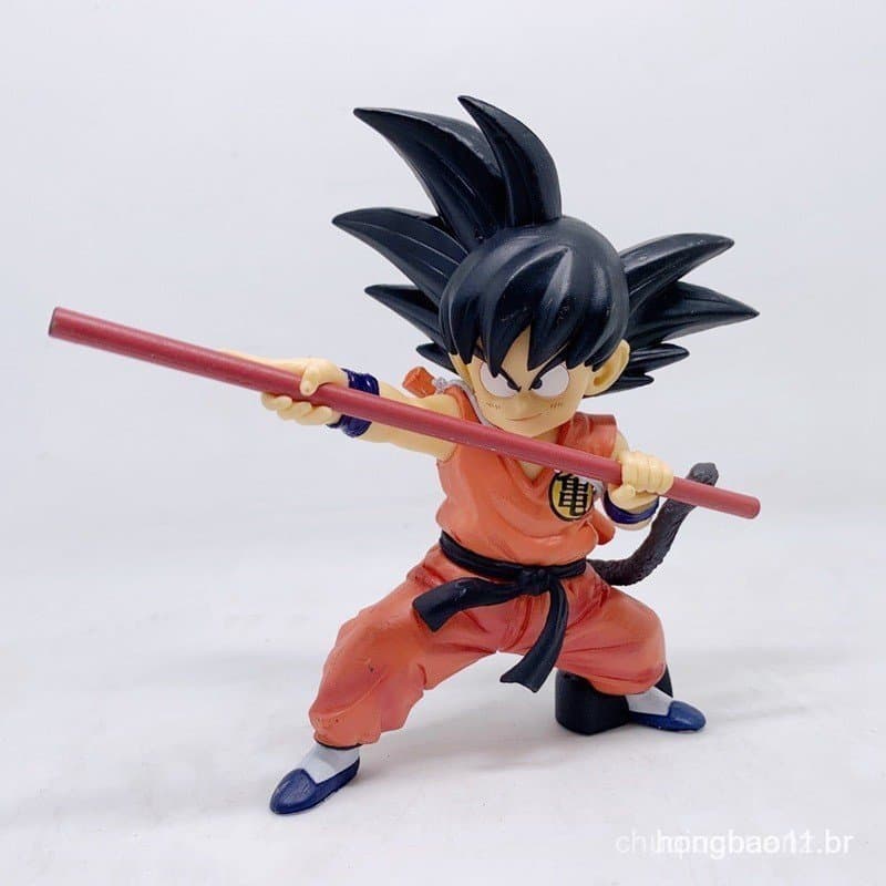 14cm Anime Dragon Ball Z Figura Filho Goku Kakarotto Monkey King Bar Q Versão Figuras De Ação Em PVC Modelo De Decoração