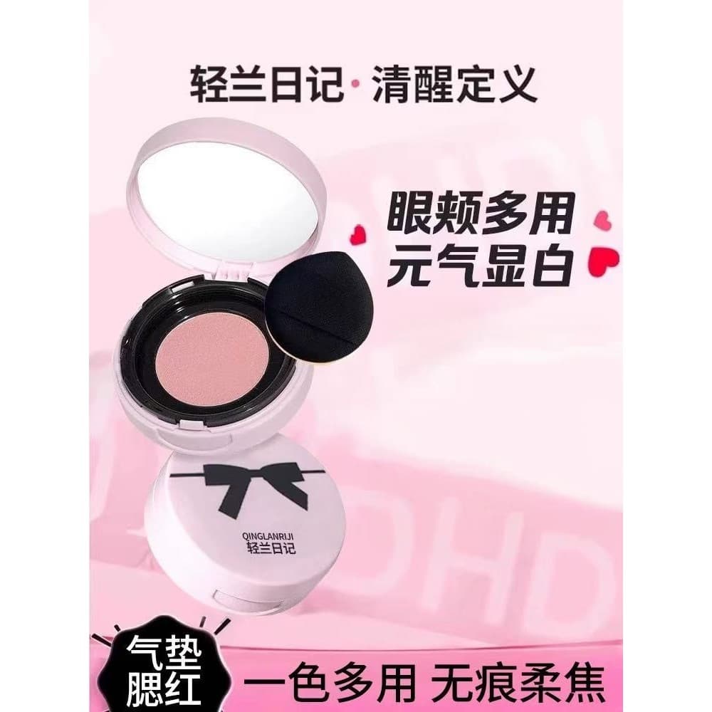 PUCO soberismo almofada purê blush creme expandido purê de batata blush azul blush roxo brilho destacando contorno três-
