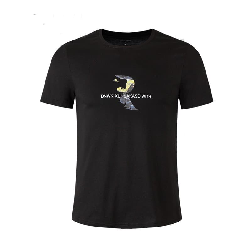 Camiseta de algodão puro confortável respirável solta All-Match nacional na moda de manga curta moda t