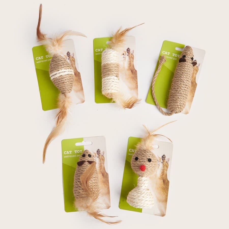 Brinquedo de gato voz Sisal Mouse mordida resistente auto-feliz tédio aliviar provocando brinquedo de gato Molar dentes