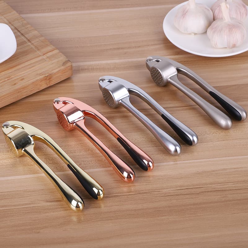 Amazon Manual tamanho grande cor de aço inoxidável liga de zinco alho ferramenta útil Gadget