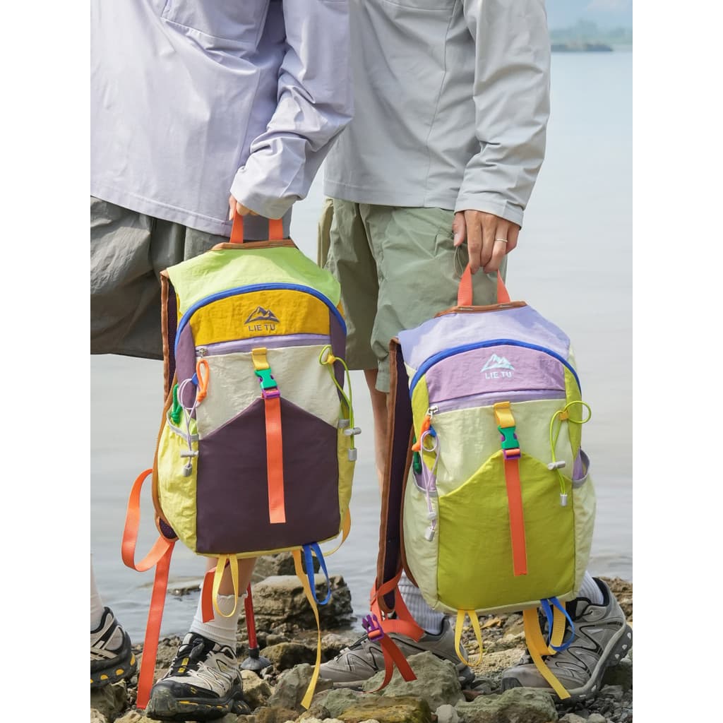 Nova dopamina contraste cor ao ar livre mochila das mulheres dos homens leve esportes ciclismo caminhadas saco de viagem