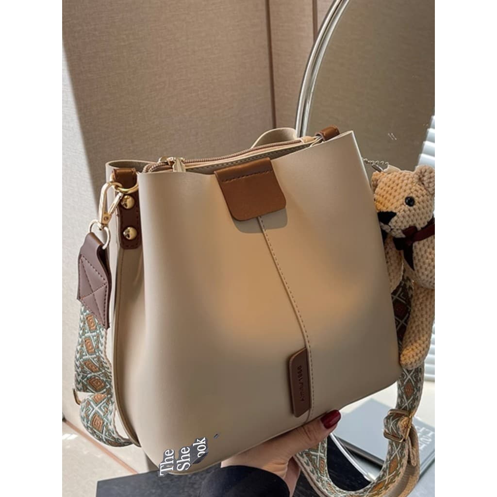 Bolsa feminina 2026 novo estilo bolsa mensageiro bolsa feminina grande capacidade High-End balde saco feminino moda All-