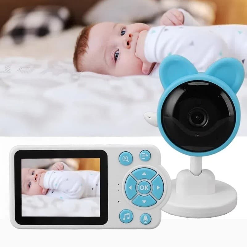 Babá Eletrônica Sem Fio Portátil com Monitor, Visão Noturna e Áudio de Segurança