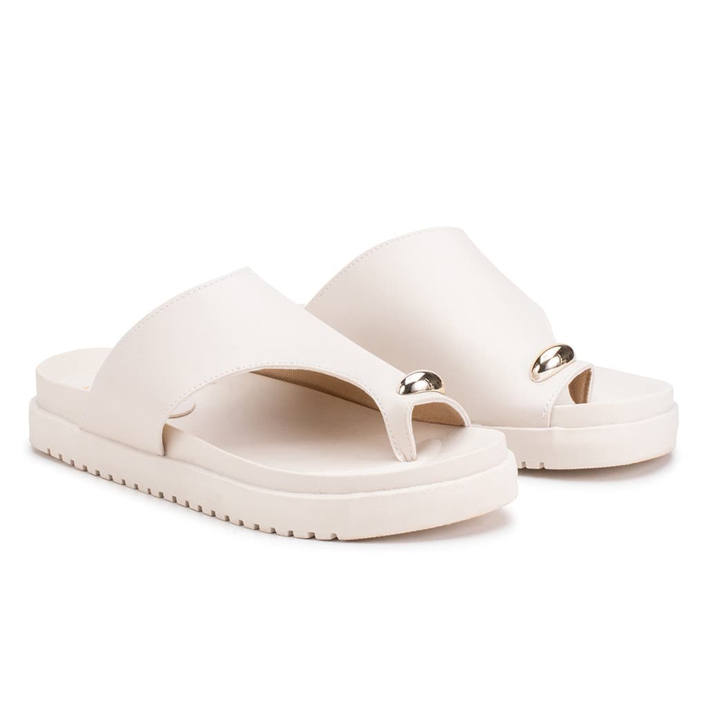 Papete Feminina Flatform Rasteira Confortável Casual Moderna Luxo Verão Elegante