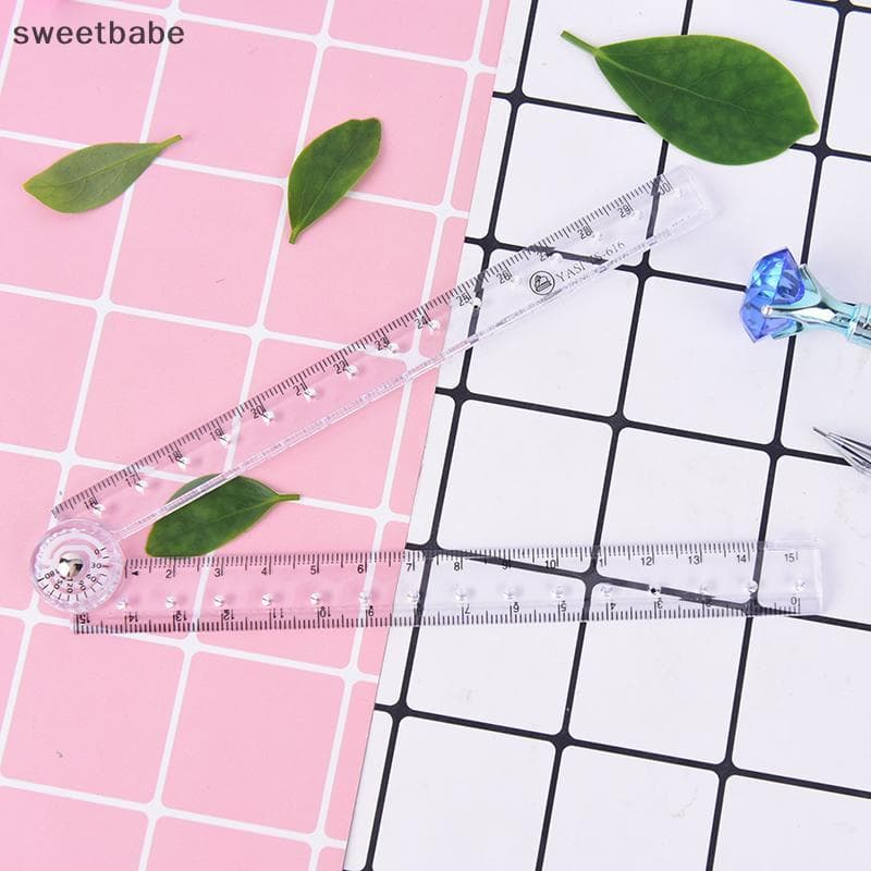 Réguas Retas Dobráveis De Acrílico De Plástico Transparente 30cm Desenho Material Escolar Infantil