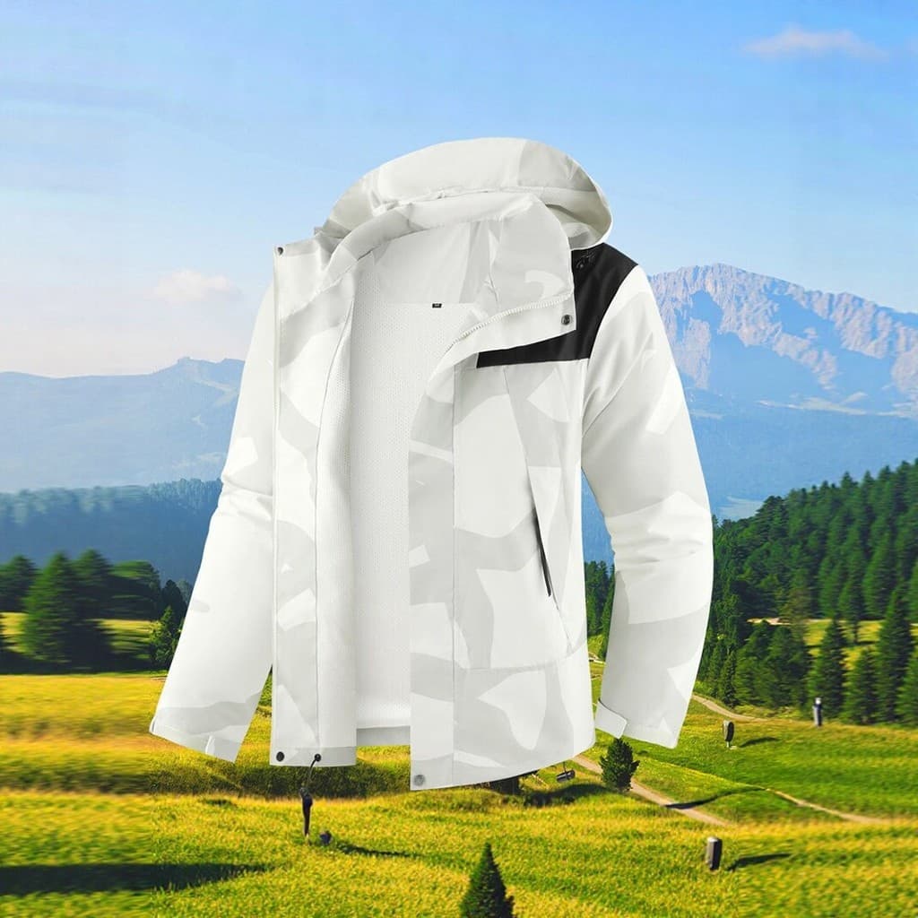 Jaqueta masculina primavera outono novo estilo jaqueta de trabalho ao ar livre à prova de vento com capuz camuflagem Cas