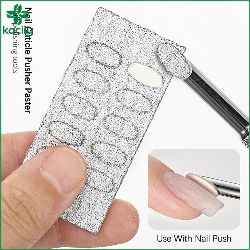 KC 50 Unidades 100/240 Empurrador De Cutícula De Unha Autoadesivo Para Aparar Flocos De Areia Ferramenta De Tratamento D