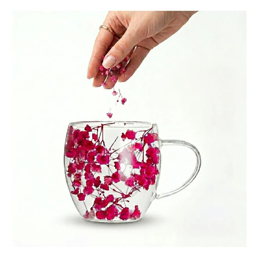 Caneca Borossilicato Parede Dupla 250 Ml Camélia Primavera