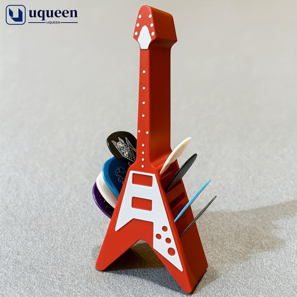 UQUEEN 3D Impresso Amplificador De Guitarra Forma Picareta Organizador Em De V Suporte De Armazenamento Portátil À Prova