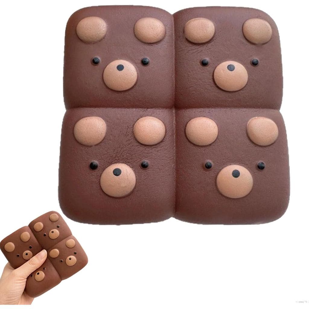 Brinquedo de apertar macio e de elevada elasticidade, estilo pão-urso |   Para Crianças e Adultos, Brinquedo Urso de Pão
