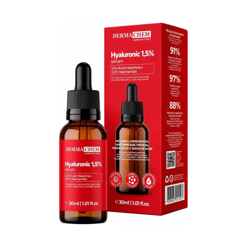 Serum Acido Hialuronico 1.5% E Niacinamida Hidratante Rosto