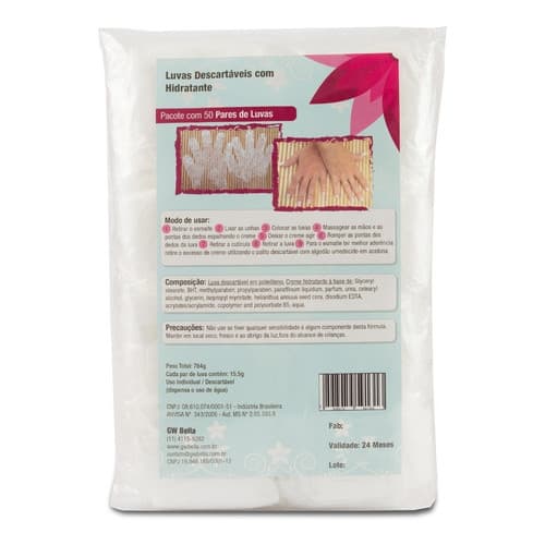 100 Pares De Luvas Descartaveis Com Creme - Melhor Preço