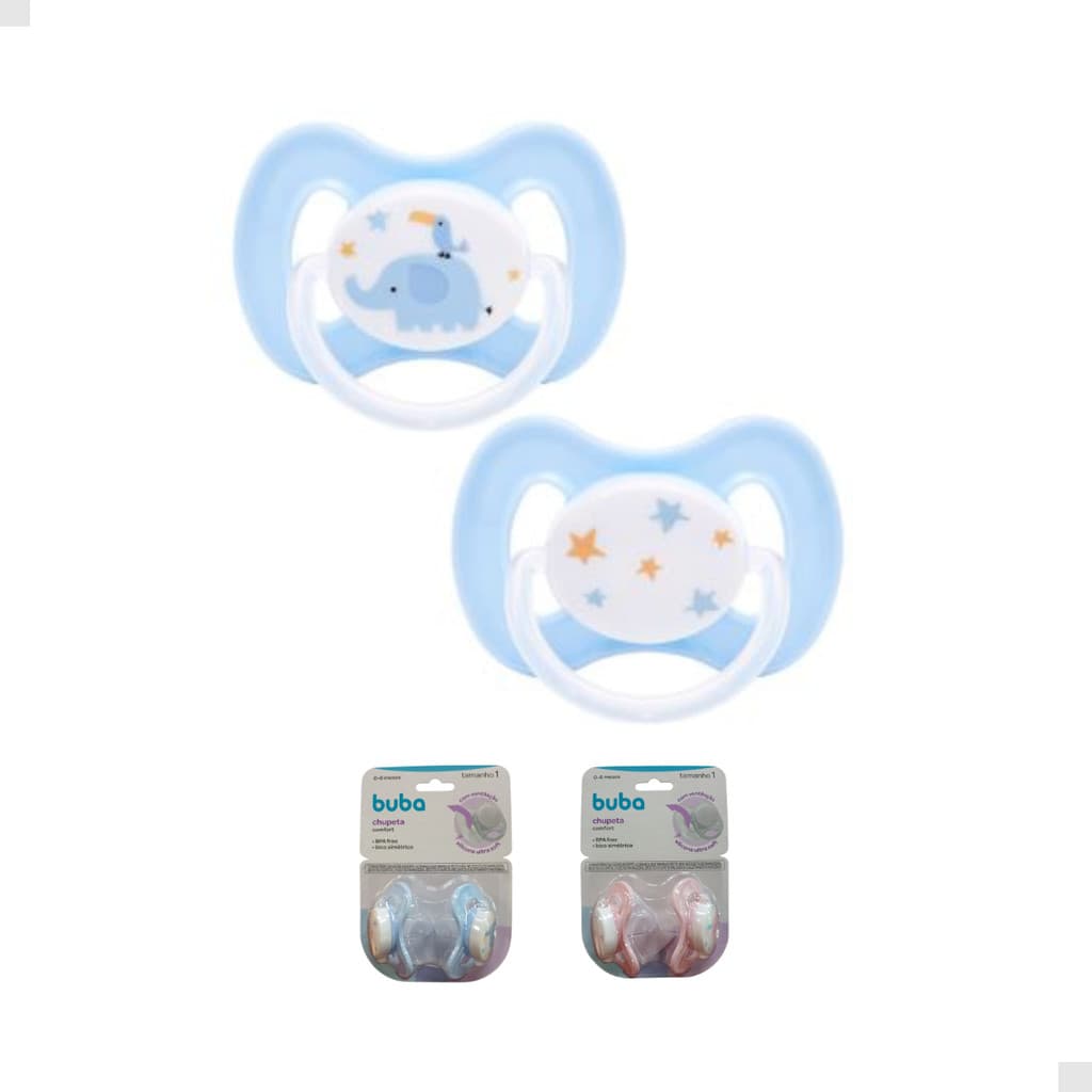 Kit  2 chupetas Comfort Tamanho 1 Buba