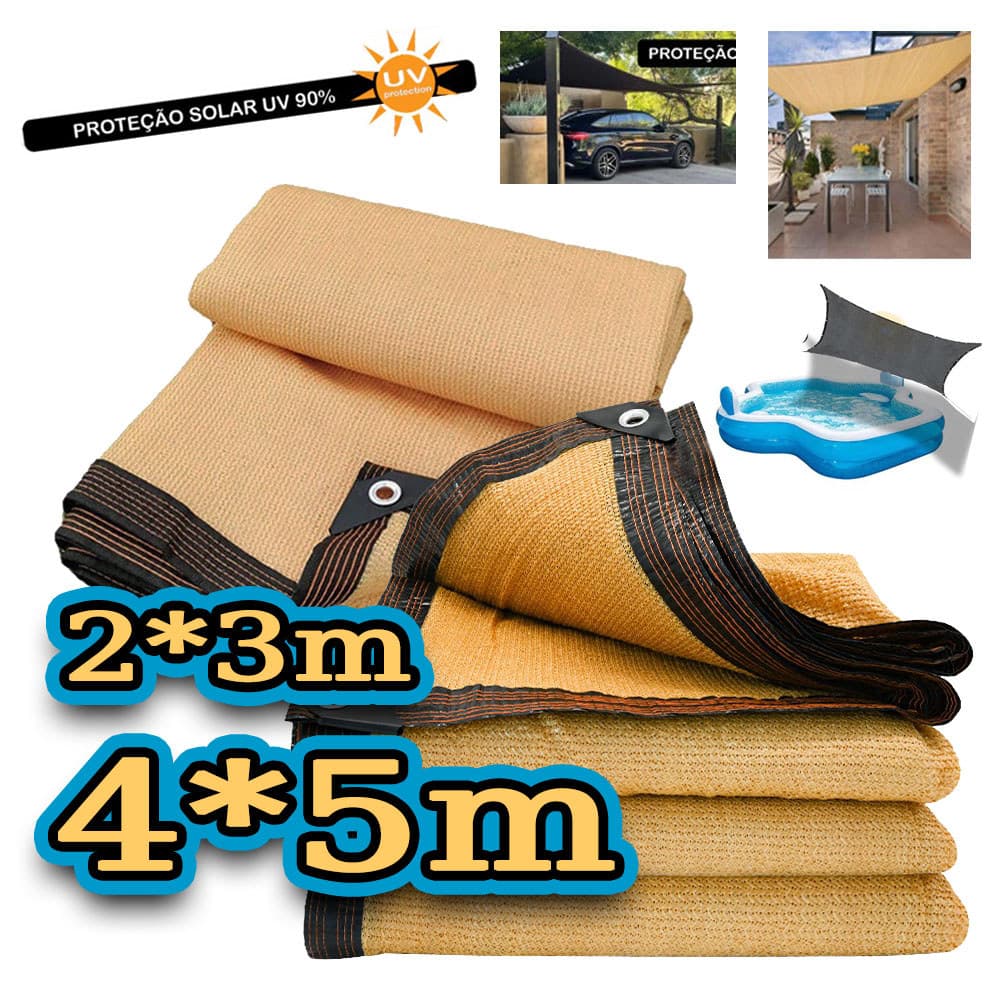 2*3m/4*5m Tela Sombreamento Toldo Sombrite Garagem Proteção 90% IBoa Presentes
