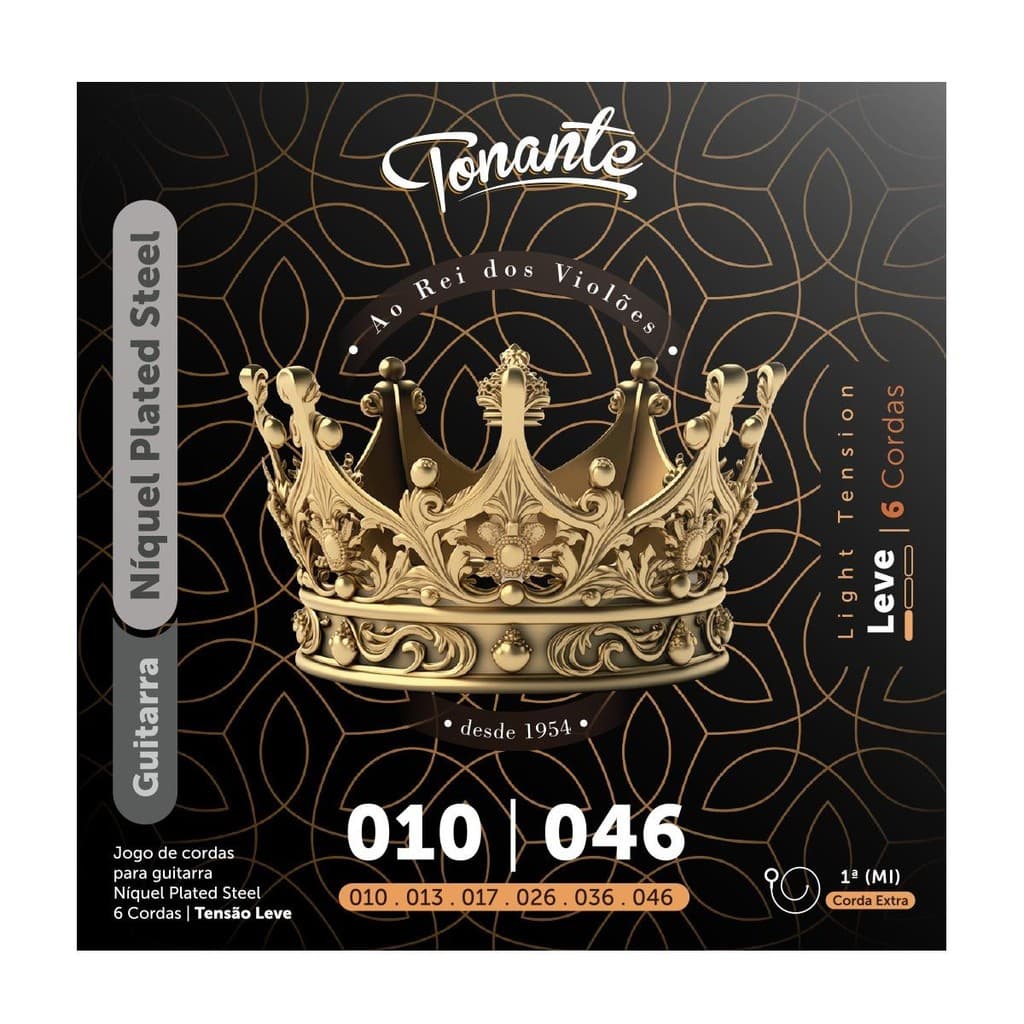 Encordoamento Para Guitarra Tonante 010 Niquel Plated Steel