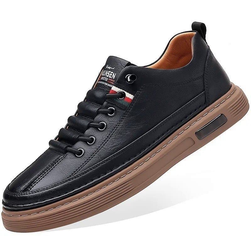 Sapatos Casuais de Couro para Homens, Tênis Premium, Interior Confortável, Feitos à Mão, Modernos, Banquete, Moda CCPH
