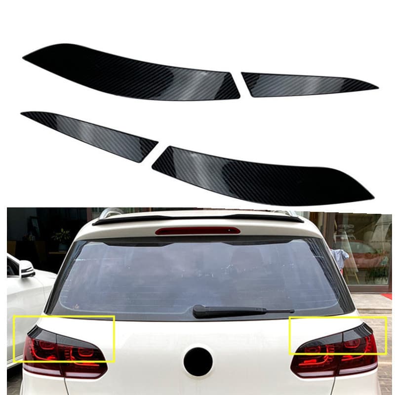 Farol Traseiro Do Carro Sobrancelha Capa Pálpebras Adesivo Guarnição Para Volkswagen VW Golf 6 MK6 GTI R 2008-12 Acessór