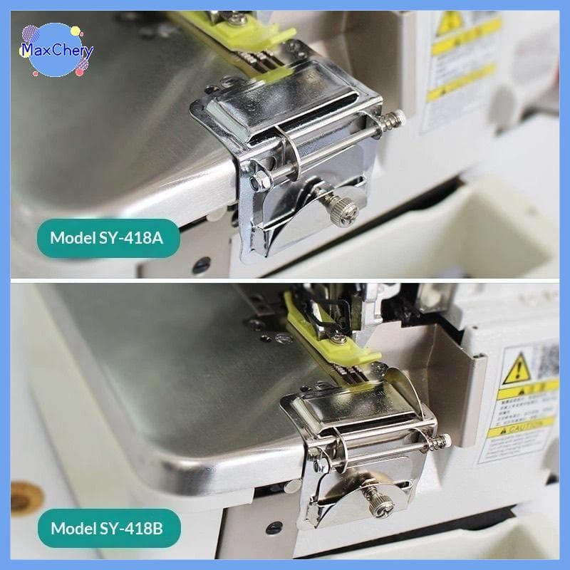 MCHY > Máquina Overlo De Aço Inoxidável Ajustável Profissional Resistente Para Renda Elástica Webbing Flangeando Uso De