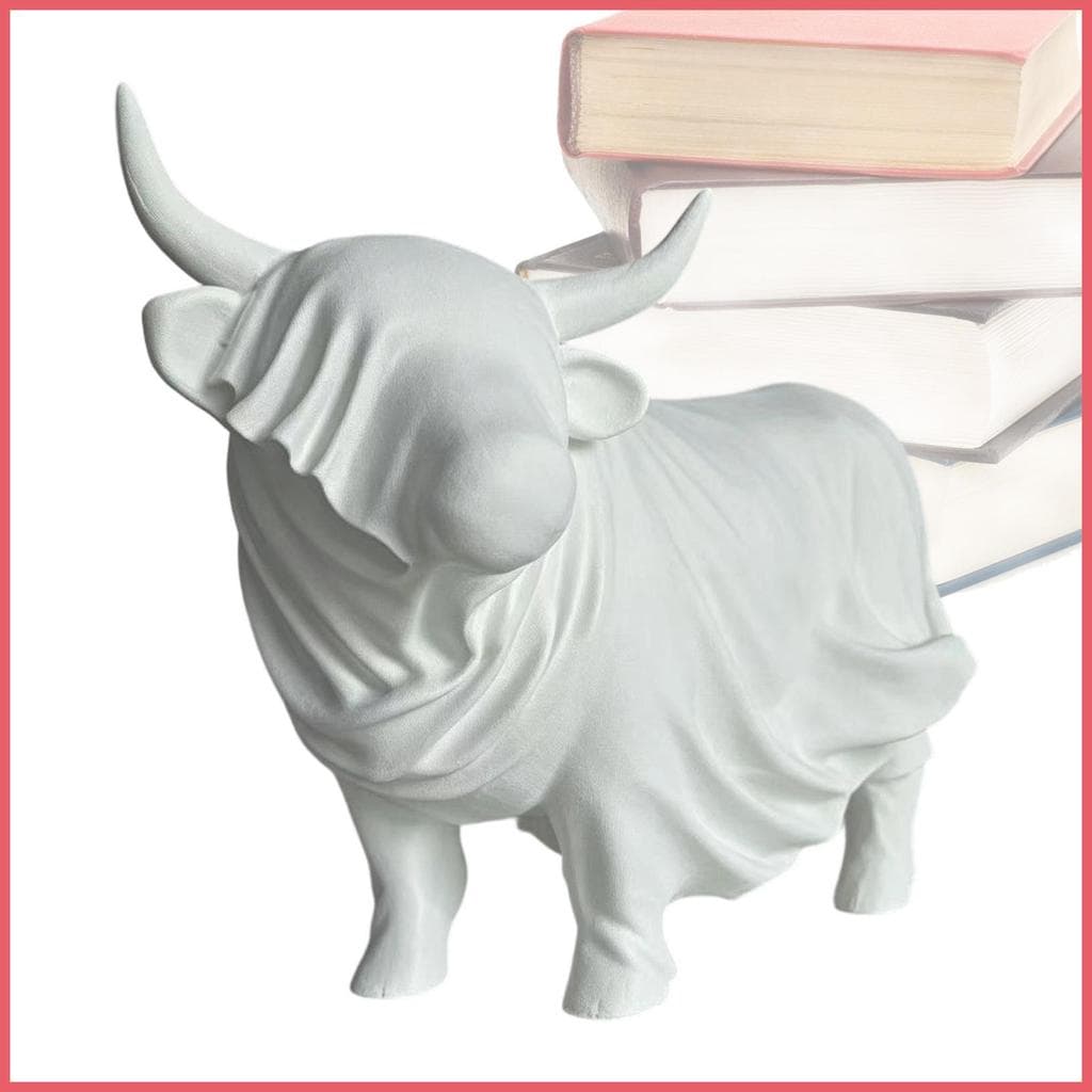 Estatueta De Vaca Fantasma Moderna Decoração De Casa 10 Polegadas Escultura De Halloween Ornamento De Mesa Para Sala De