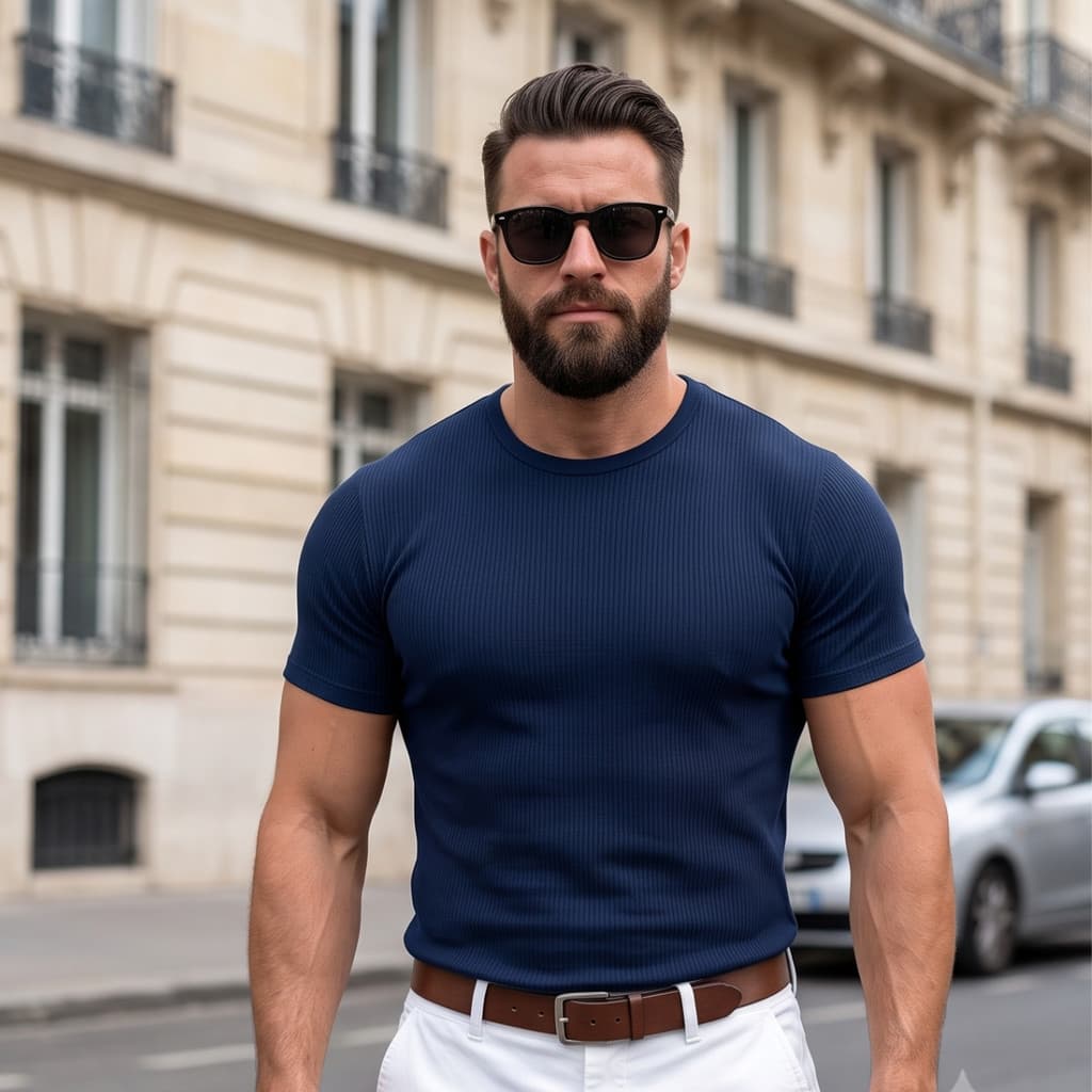Camiseta Masculina Básica Premium Slim Fit | Estilo Gringo Americano Casual e Confortável