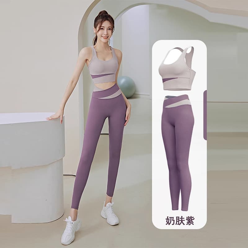 Sutiã esportivo feminino Sutiã de alta sustentação Top costas cruzadas Bonito terno traseiro feminino roupa interior esp