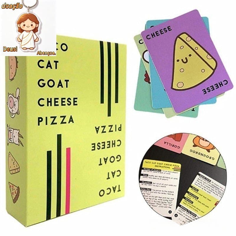 Jogo De Cartão De Pizza De Queijo De Cabra De Gato Taco DMYR