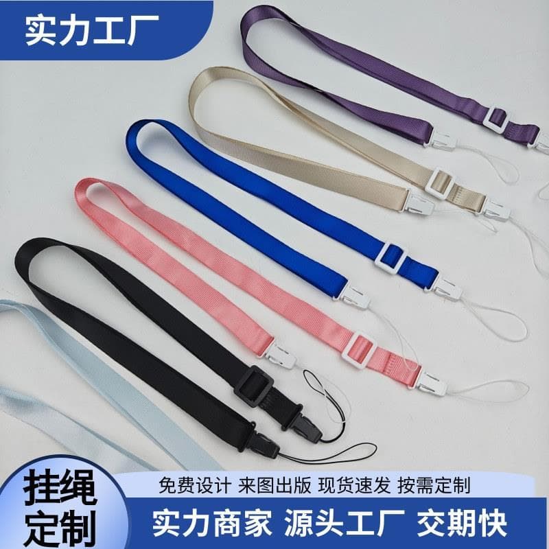 Cordão para celular pendurado no pescoço, corda estilo masculino, banda larga exclusiva, fivela deslizante criativa, cor