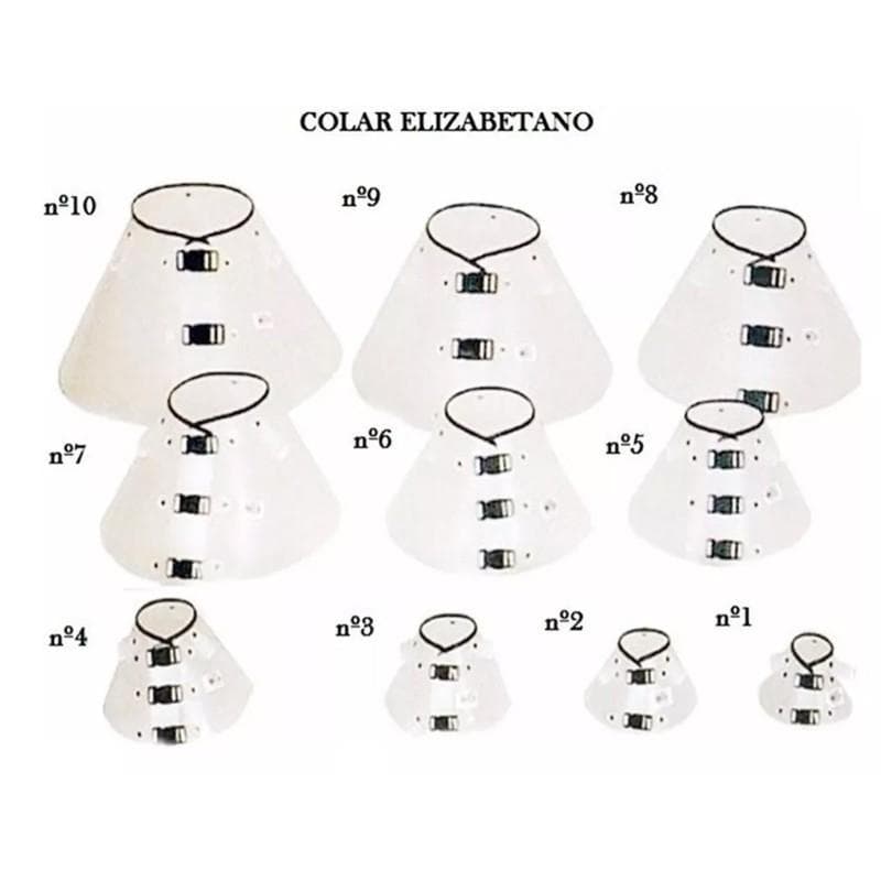 Kit Colar Pet Cirúrgico Elisabetano Jogo 1 ao 10