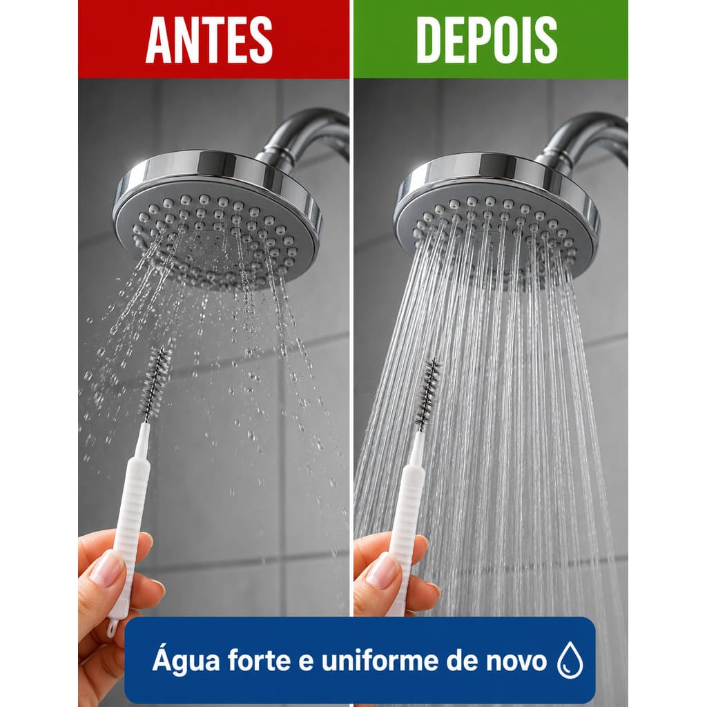 Escovinha Limpa Chuveiro Kit 10 Desentope Furo Pequeno Celular Teclado Fresta Bico Multifuncional