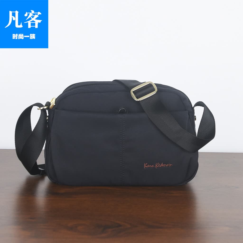 Bolsa pequena para celular da moda autêntica de Hong Kong, leve, combinada, masculina, de lona, à prova d'água, resisten