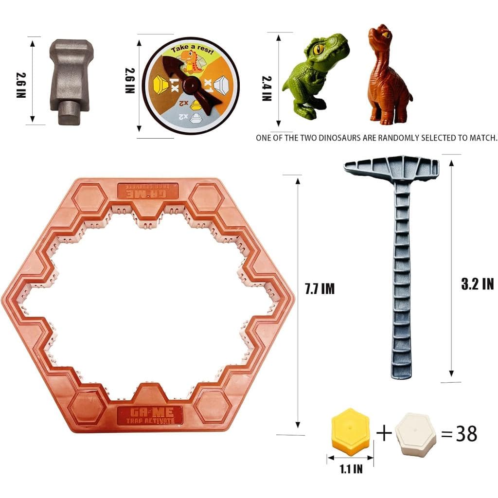 Jogo de Tabuleiro Quebra-Gelo Dinossauro Save Dinosaur para Crianças de 4 a 8 Anos - Jogo de Mesa Quebra-Gelo Dinossauro