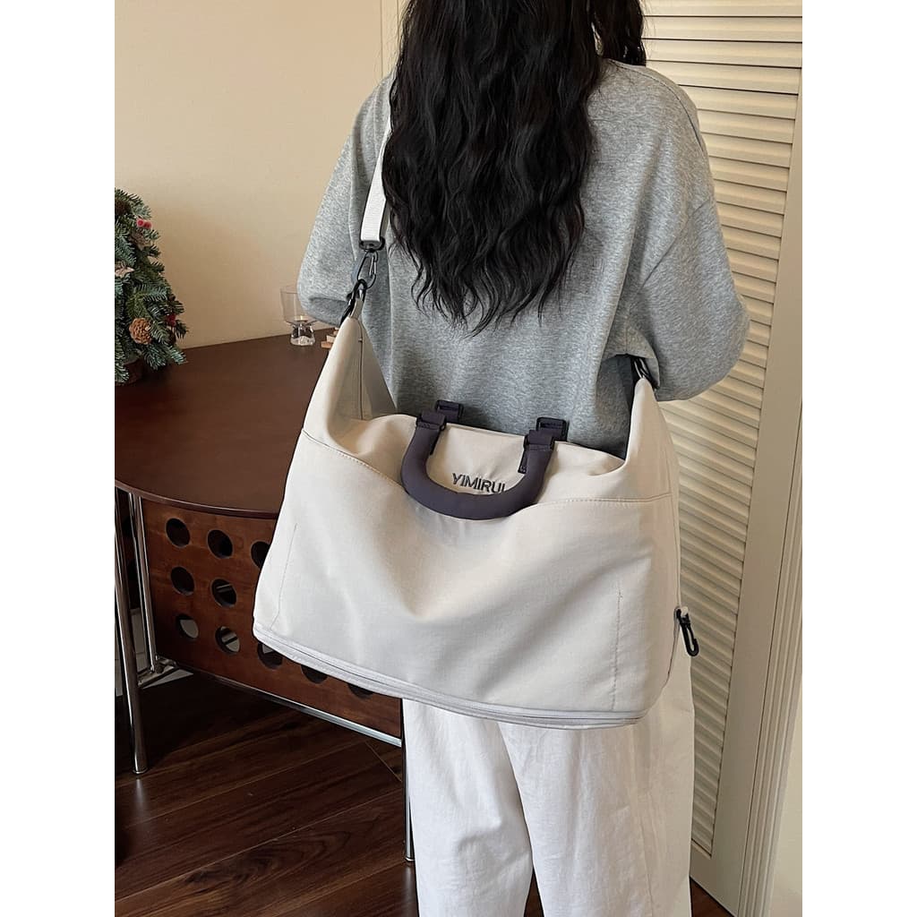 Bolsa de viagem leve de grande capacidade, masculina, feminina, portátil, mensageiro, curta distância, viagem de negócio