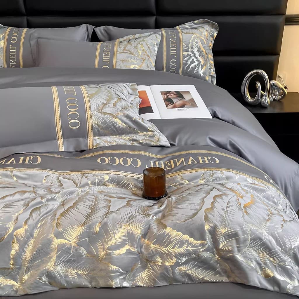 Classe A high-end bordado 200 contagem algodão puro conjunto de quatro peças quarto principal high-end colcha capa tipo