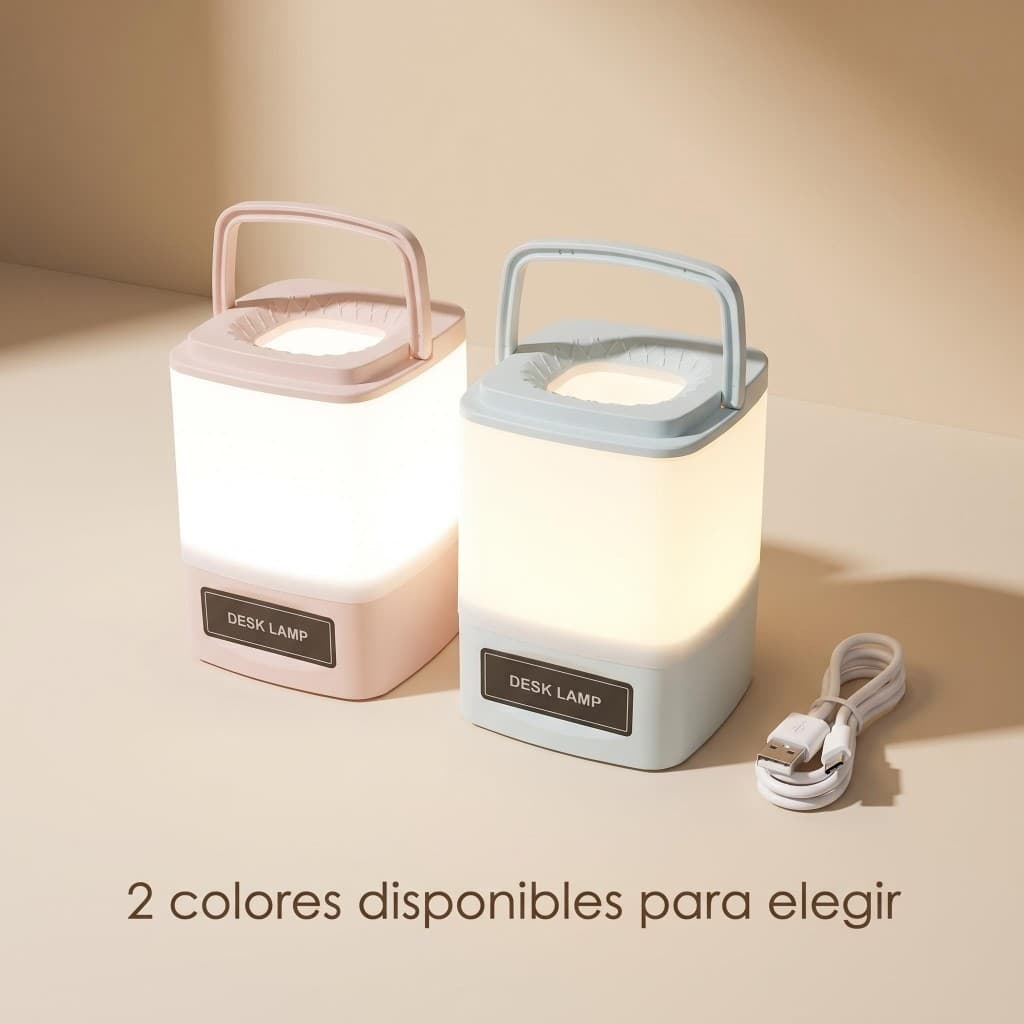 Lâmpada noturna inteligente ou luminária de cabeceira com função de luz noturna, recarregável, adequada para uso domésti