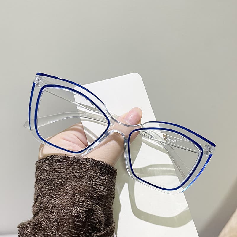 Novo Modelo de Óculos Quadrados Anti-Luz Azul, Armação Única Retro Transparente para Mulheres Y08H