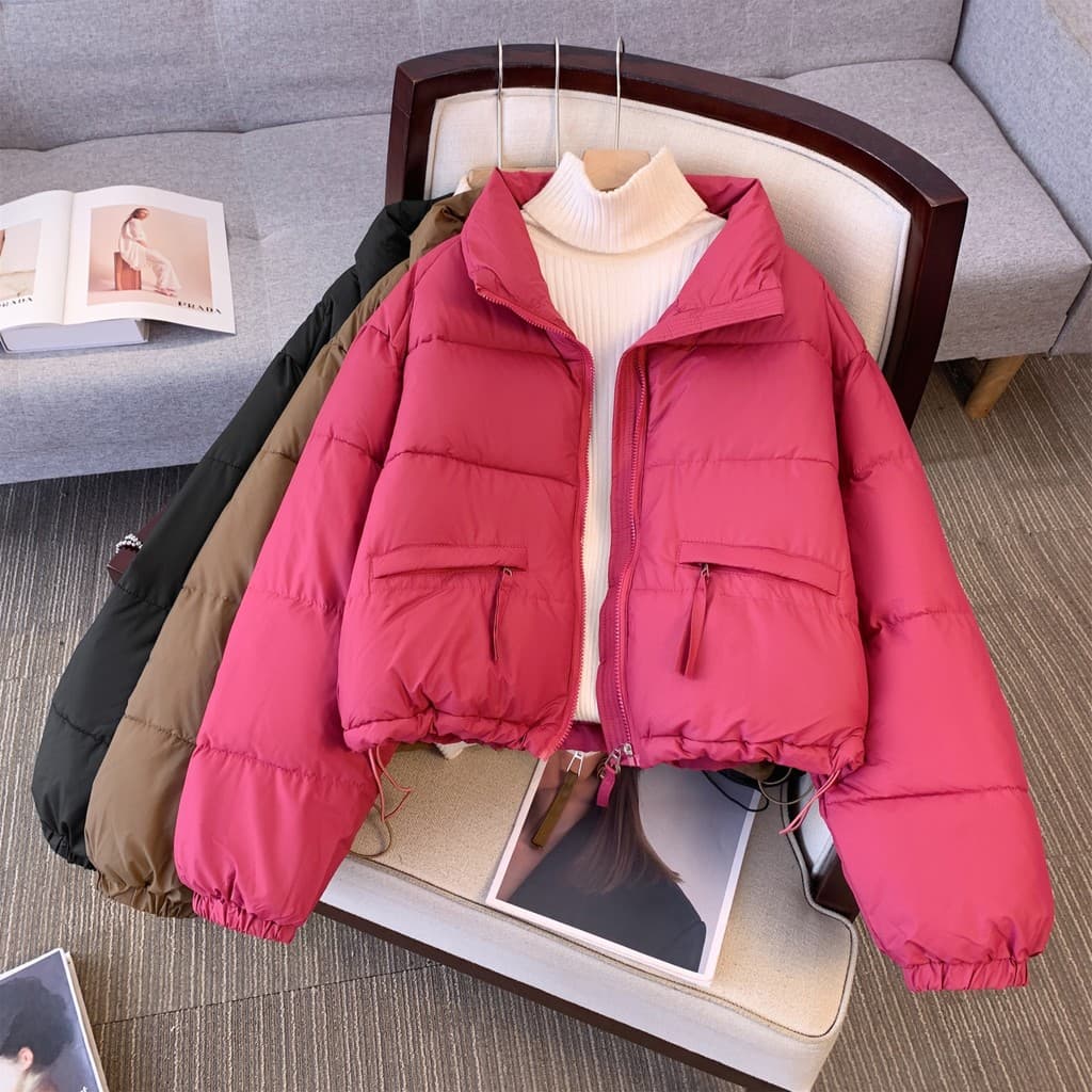 Jaqueta acolchoada feminina 2025 novo estilo jaqueta de inverno nicho único engrossado High-End Super bonito jaqueta aco