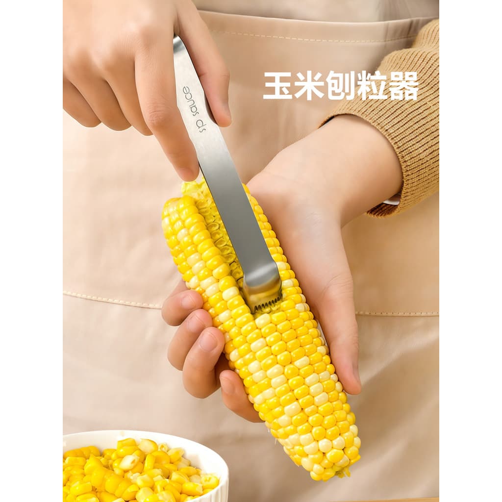 Plaina de milho em aço inoxidável, debulhador Manual doméstico, ferramenta útil para corte de milho, aparelho de cozinha