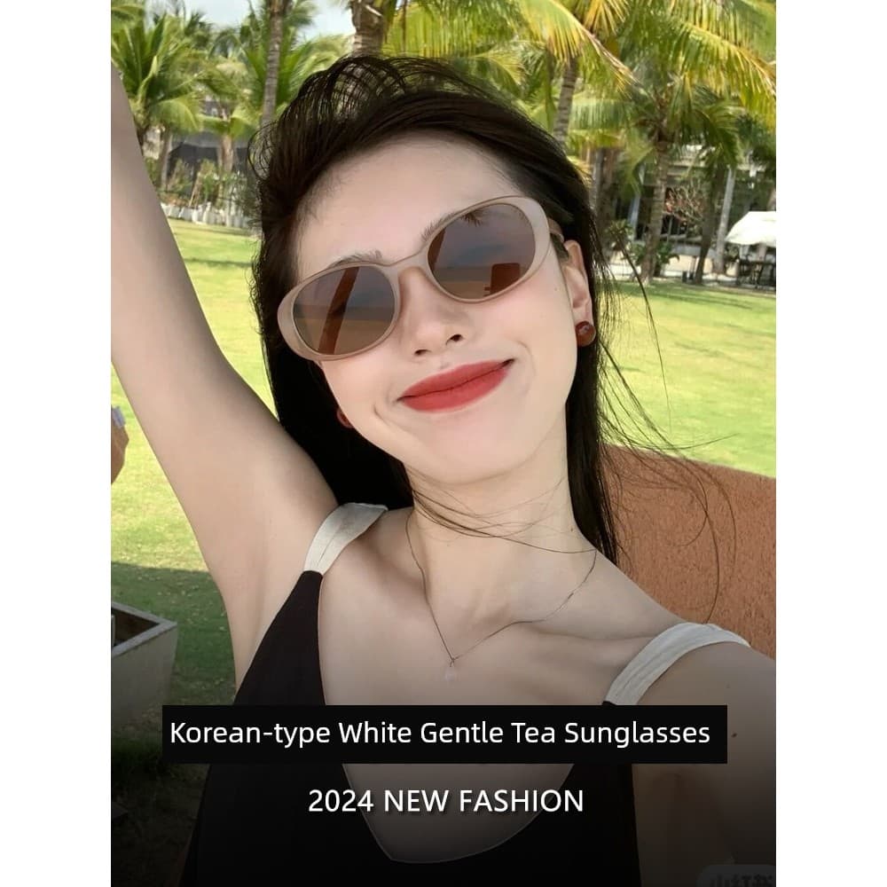 oculos clip on de sol feminino oculos de sol Oval olho de gato marrom óculos de sol feminino 2025 novo estilo Hig