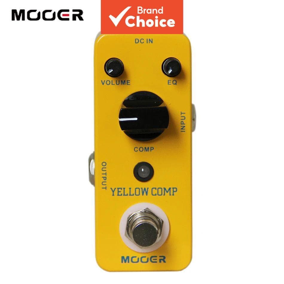 MOOER Pedal Compressor Óptico Amarelo Comp , Concha De Metal Completa , Efeito De Guitarra Elétrica True Bypass Para Afi