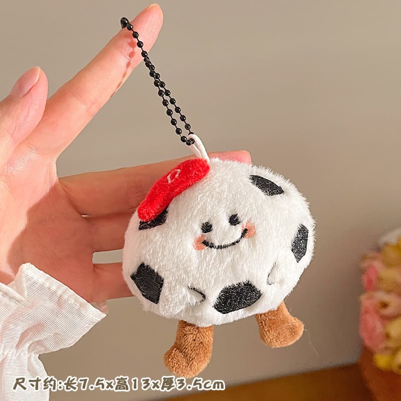 Chaveiro de pelúcia da Copa do Mundo, pingente fofo de futebol para mochila, brinquedo pequeno com tema esportivo, peque