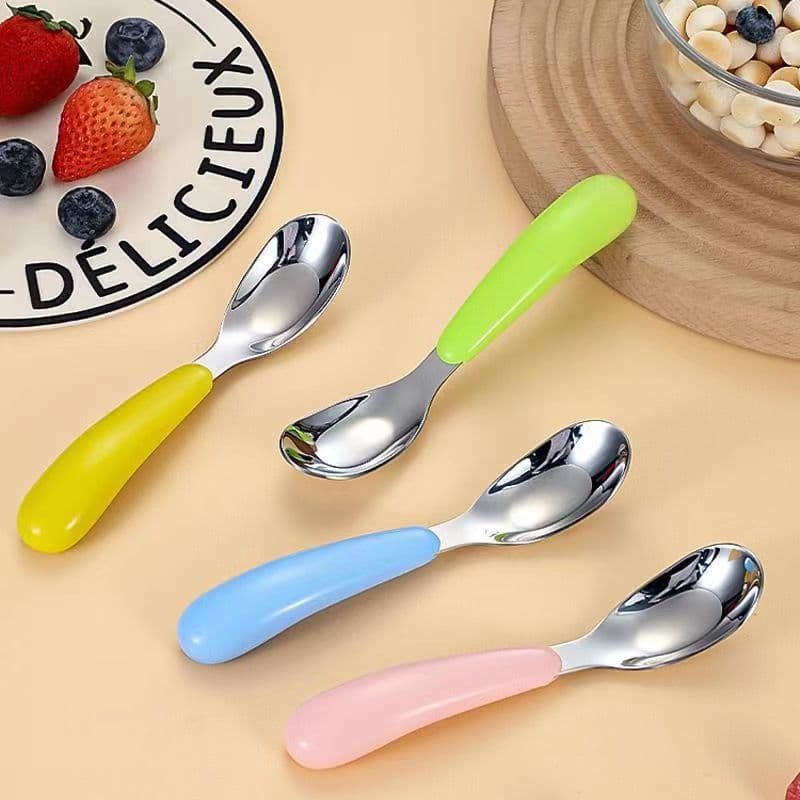 Colher de suplemento alimentar para bebês, colher de alimentação para bebês, aço inoxidável de qualidade alimentar, colh